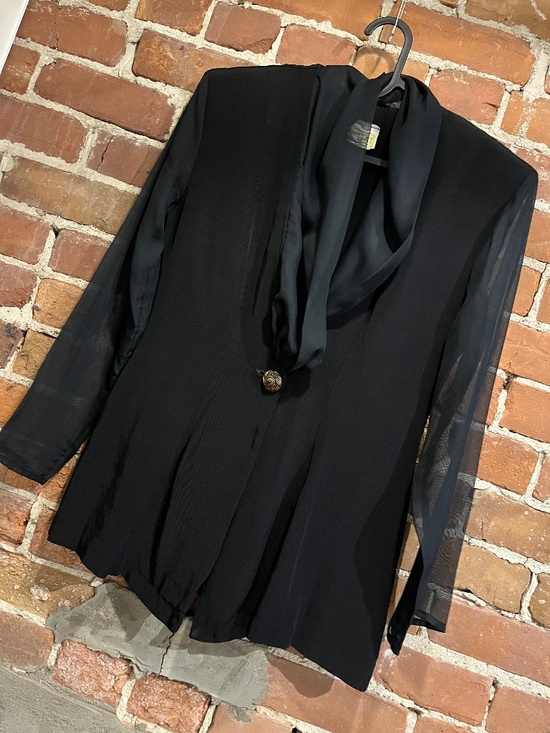 Last Exit Jackets & Blazers - Vintage Last Exit USA Sheer Sleeve Blazer